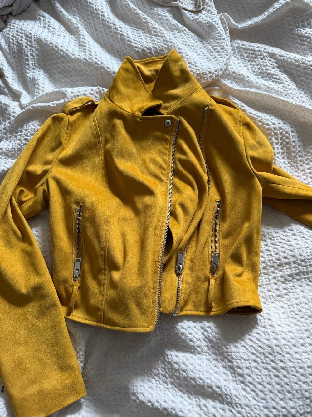 Forever 21 Mustard Yellow Moto Jacket for Kids